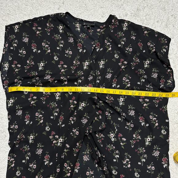 B Collections by Bobeau Floral Kimono Open Front Flowy Boho Duster Sz: L - Picture 5 of 8